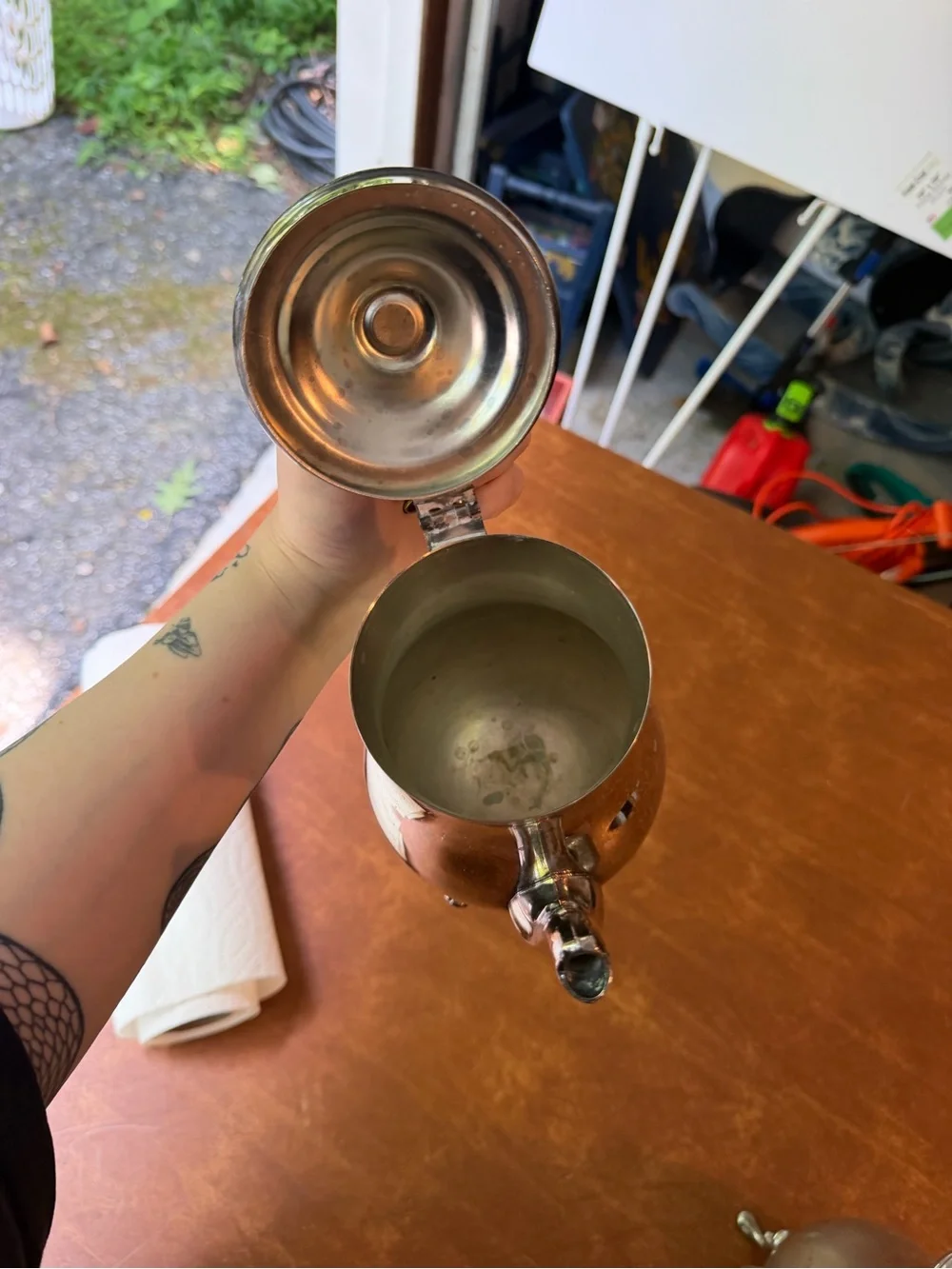 Vintage silver plated tea pot